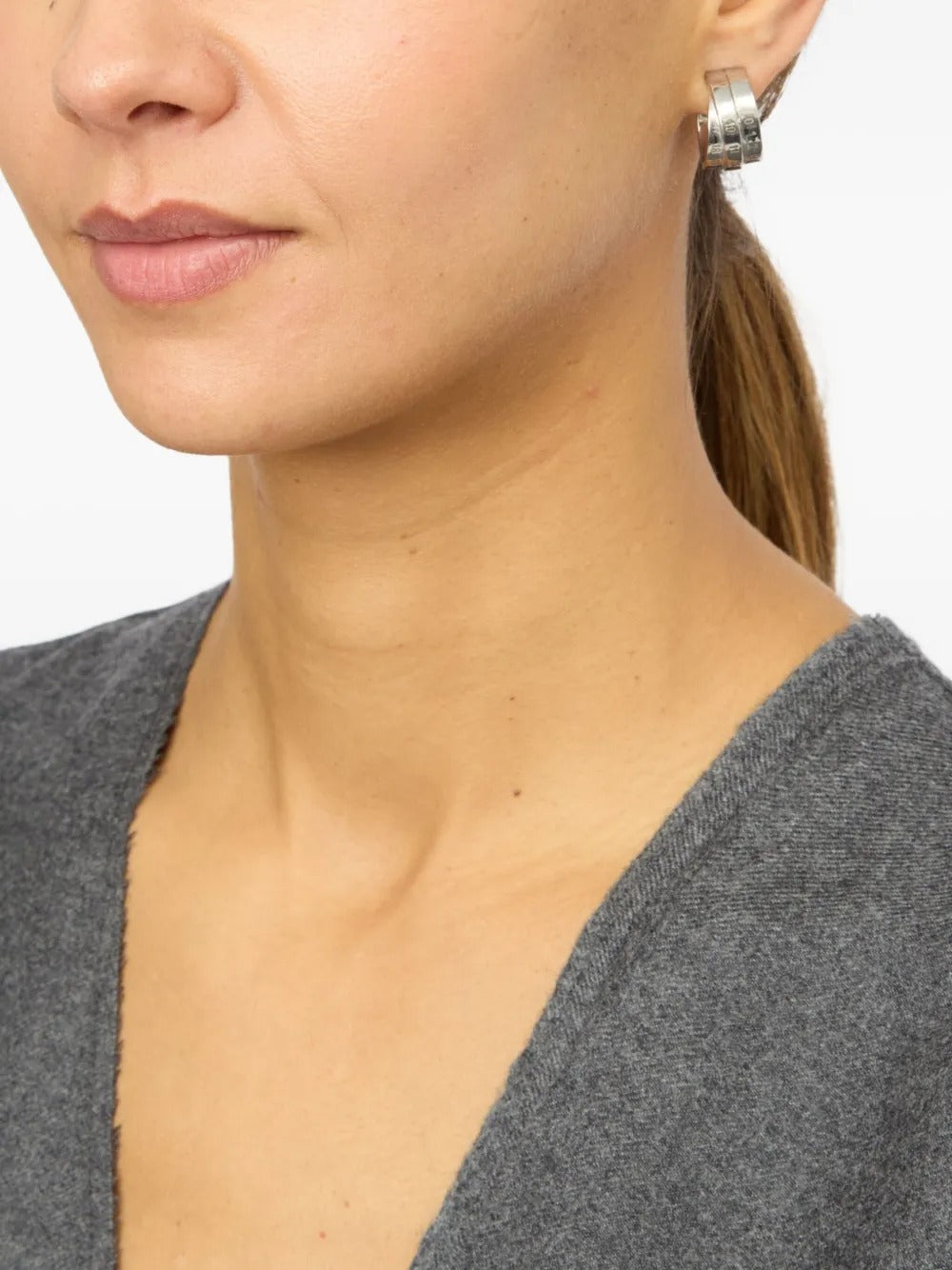 MM6 Maison Margiela-Triple logo earrings-