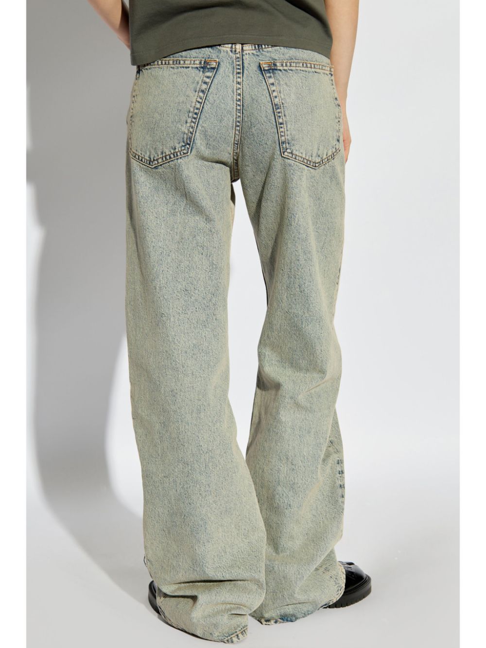 MM6 Maison Margiela-WIDE LEG 5 POCKETS DENIM TROUSERS-