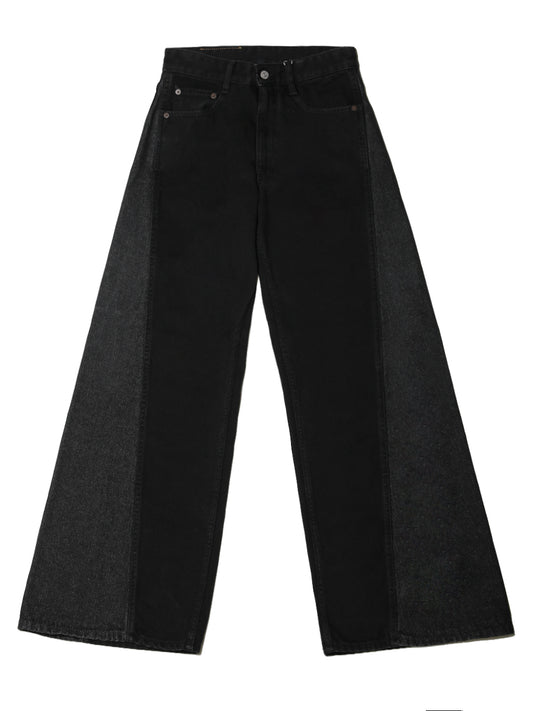 MM6 Maison Margiela-WIDE LEG 5 POCKETS DENIM TROUSERS-