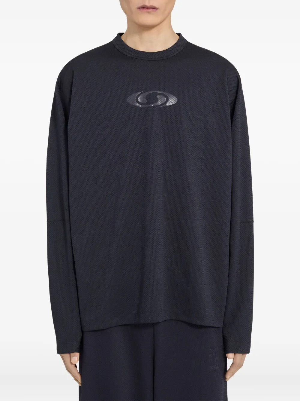MM6 Maison Margiela X Salomon-textured logo long-sleeved – Dope