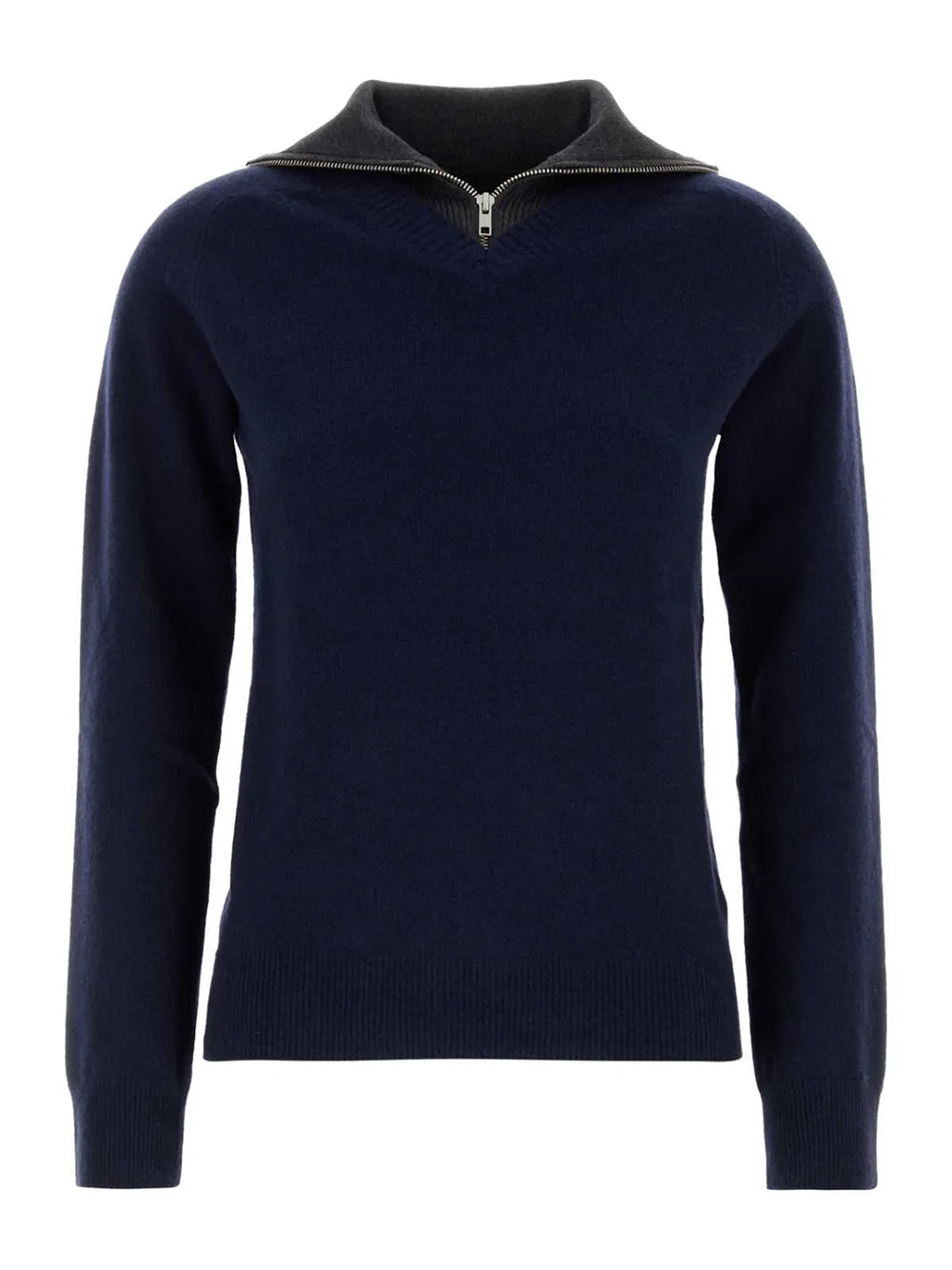 MM6 Maison Margiela-zip-neck knitted sweater-