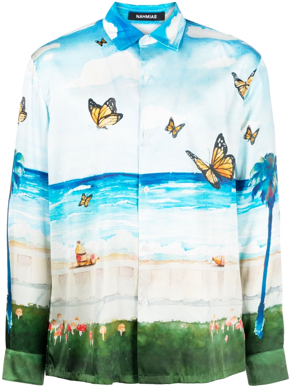 NAHMIAS-Butterfly Beach L/S Button Down-SS23W24SH5460 BLUE MULTI