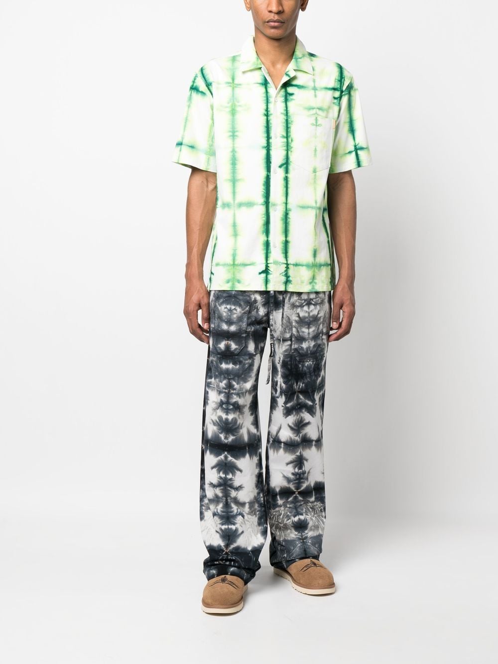 NAHMIAS-Tye Dye S/S Button Down-SS23W1SH4321 GREEN TYE DYE