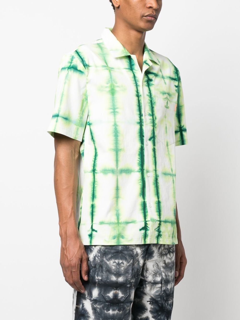 NAHMIAS-Tye Dye S/S Button Down-SS23W1SH4321 GREEN TYE DYE