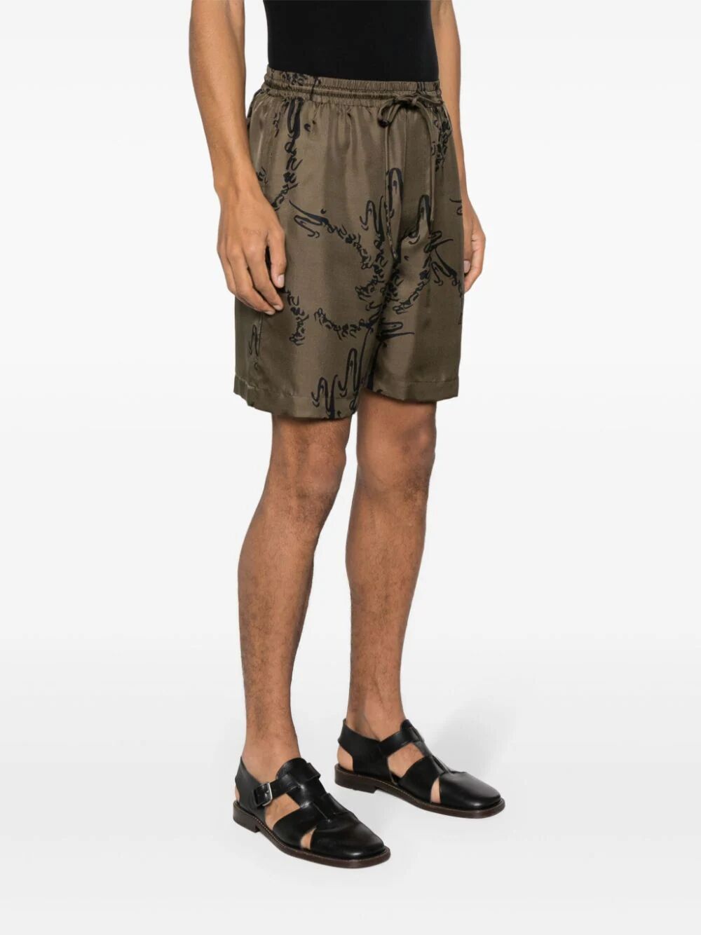 NANUSHKA-DOXXI SHORTS-NM24RSST00466 CALLIGRAPHY KHAKI