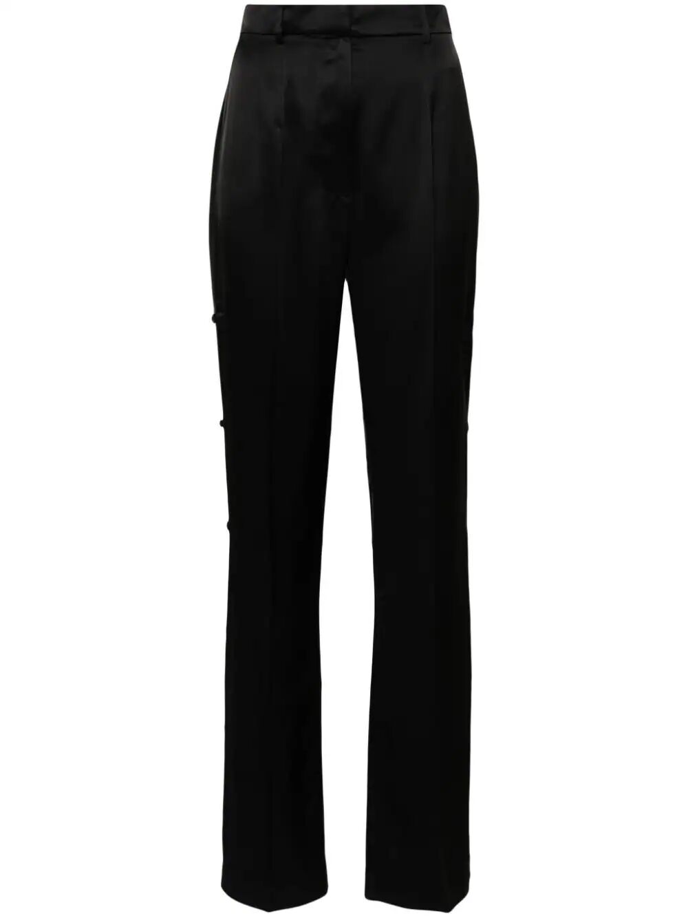 NANUSHKA-FELINA BELL BOTTOM TROUSERS-NW24RSPA00799 BLACK