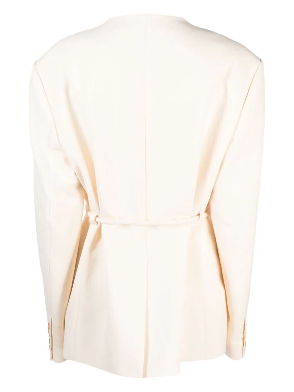 NANUSHKA-FEM BELTED BLAZER-NW24RSJK00471 CREME