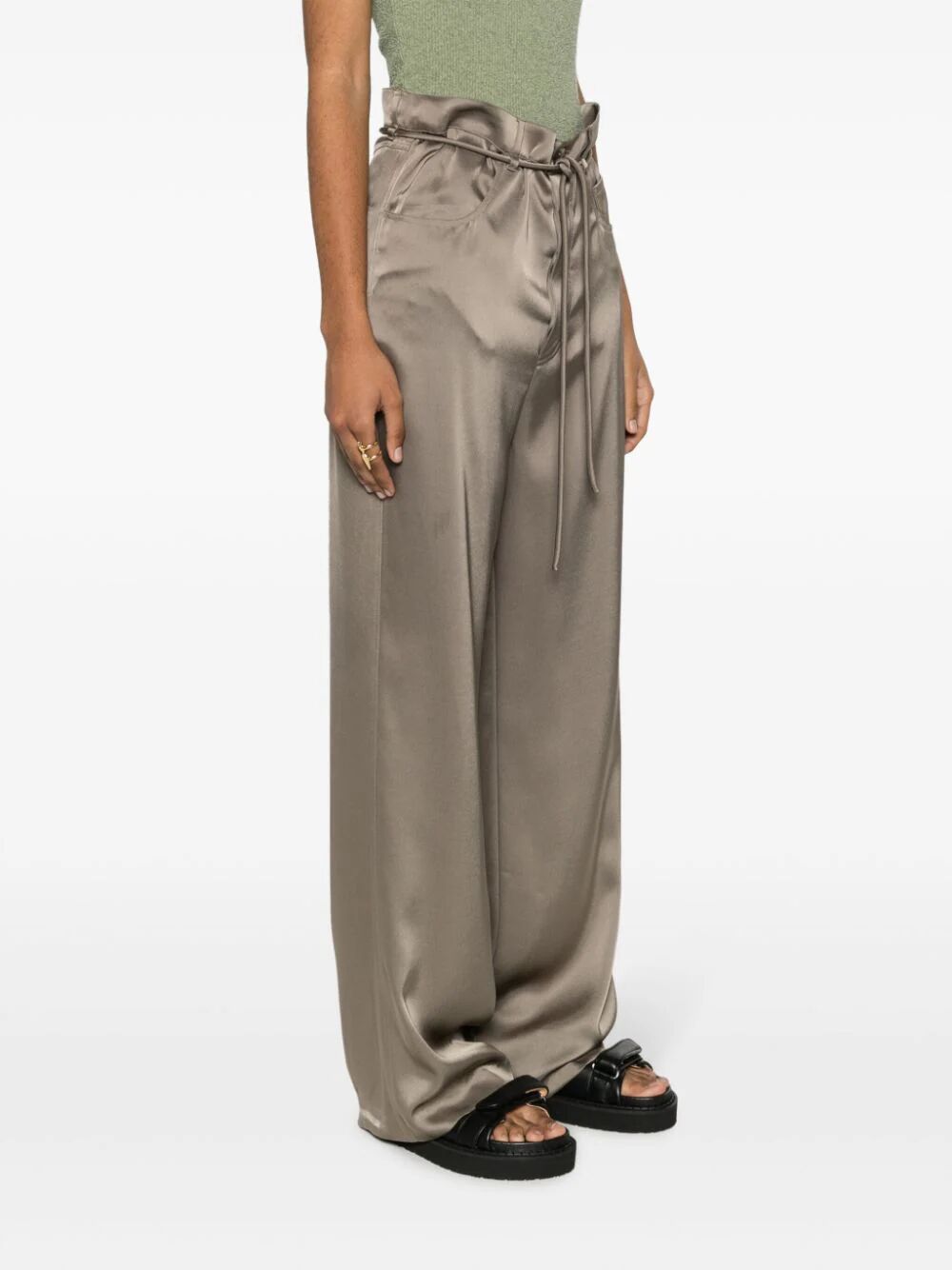 NANUSHKA-SATO DRAWSTRING TROUSERS-NW24RSPA02394 CLAY