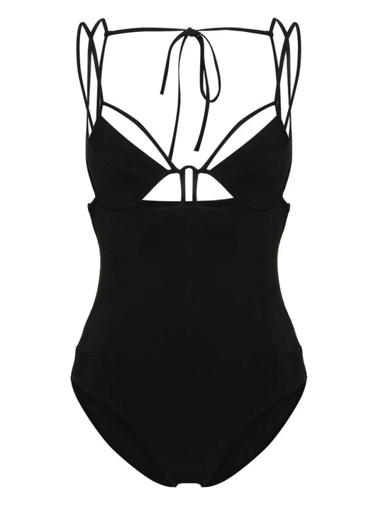 NENSI DOJAKA-MIKA ONE-PIECE SWIMSUIT PADDED BRA-NDSS24 SWIM011 BLACK