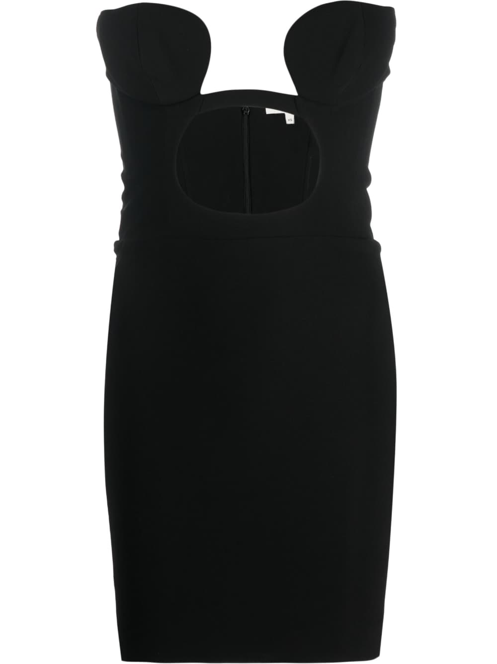 NENSI DOJAKA-MINI FITTED DRESS WITH VOLUTE PADDED BRA-NDSS23DR117 BLACK