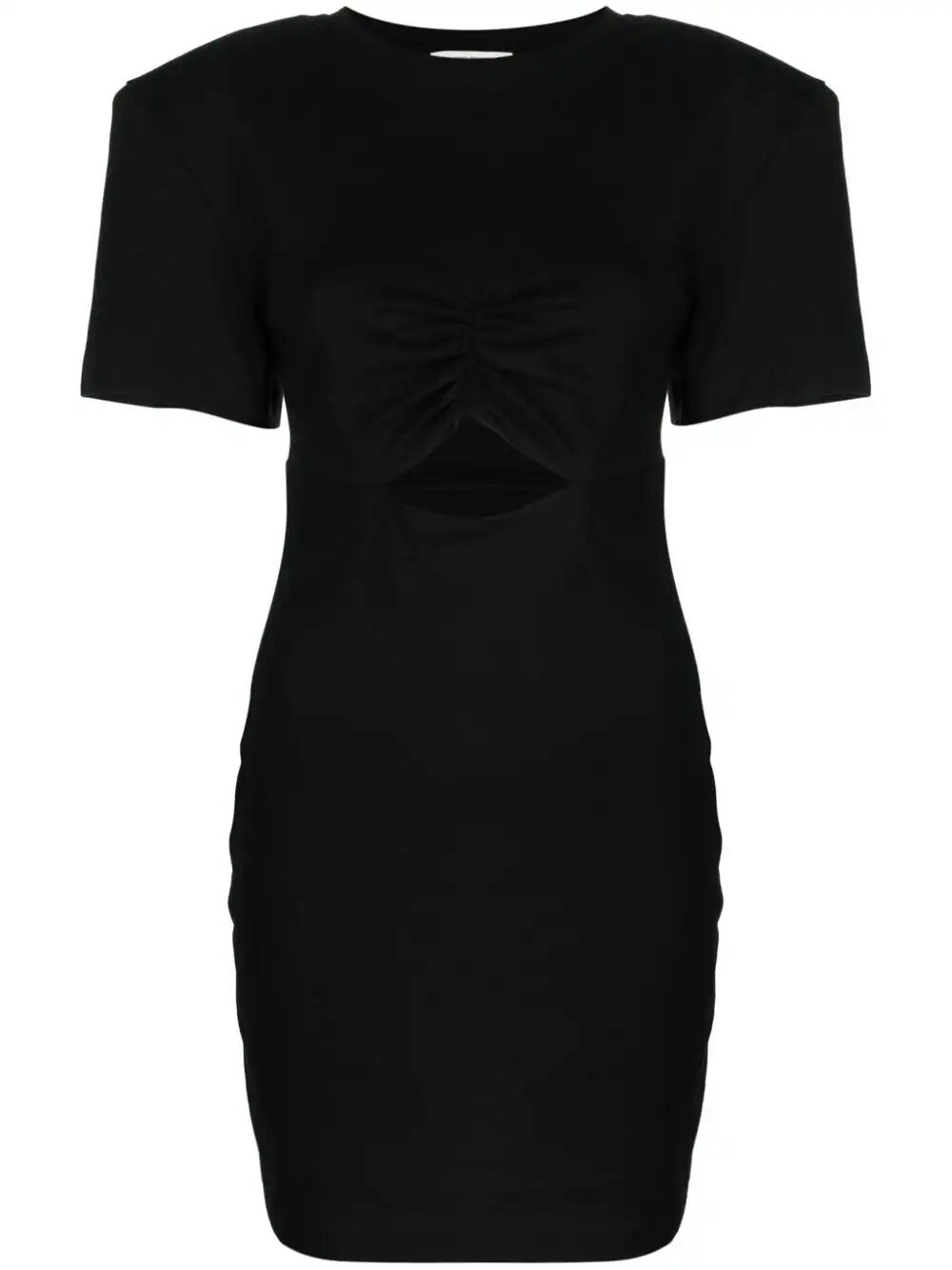 NENSI DOJAKA-WRAPPED T-SHIRT DRESS-NDAW23DR154 BLACK