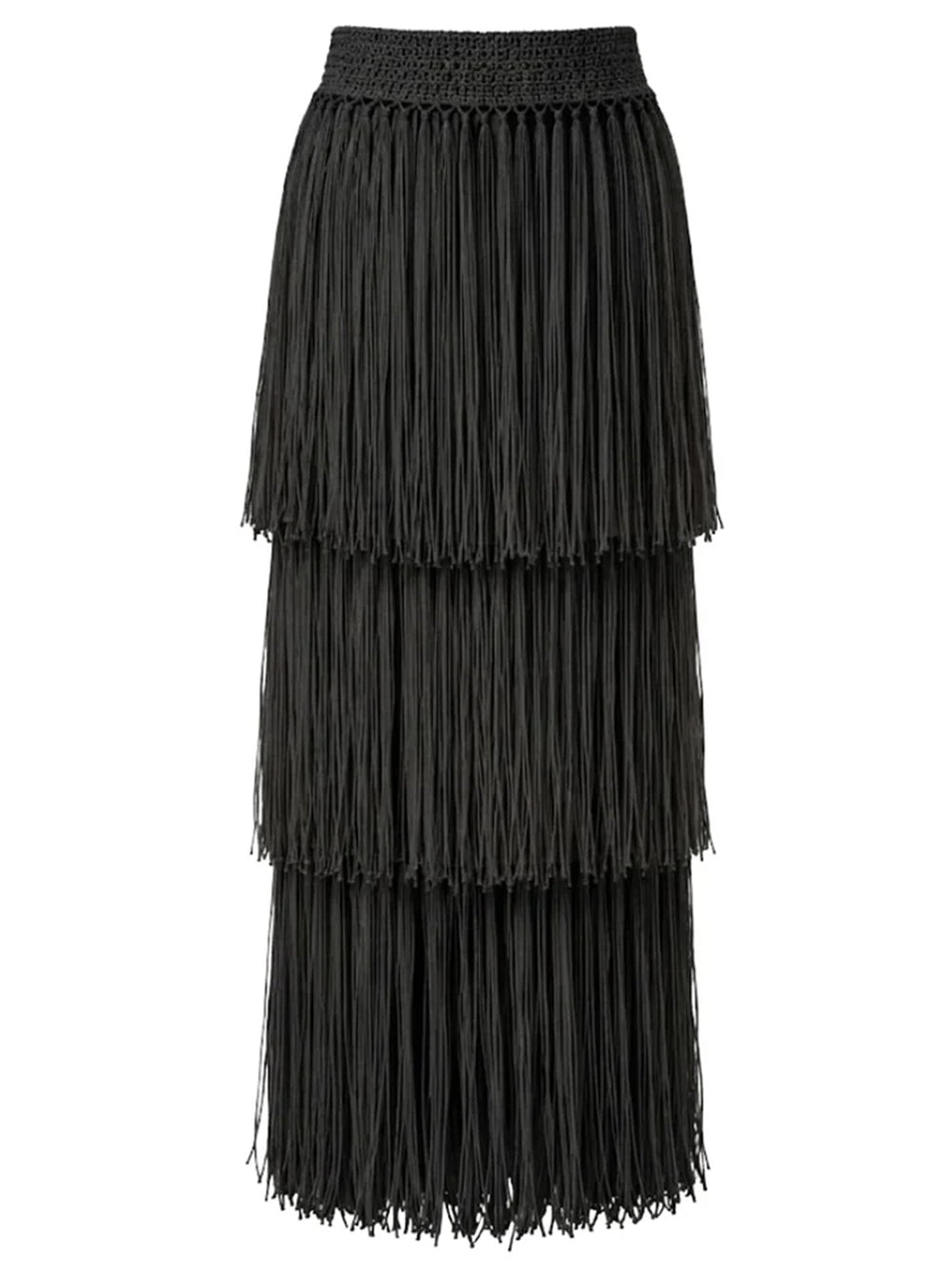 NIA THOMAS-RIYA RAFFIA SKIRT-