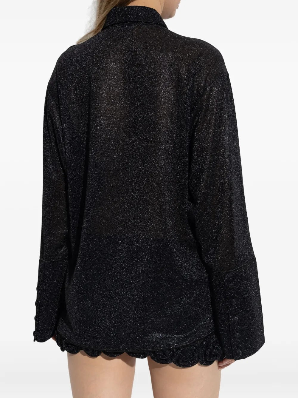 OSEREE SWIMWEAR-GLAZED LUMIERE SLEEVES SHIRT-