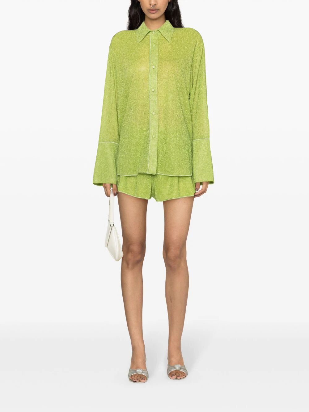 OSEREE SWIMWEAR-LUMIERE LONG SHIRT-LSF235 LIME