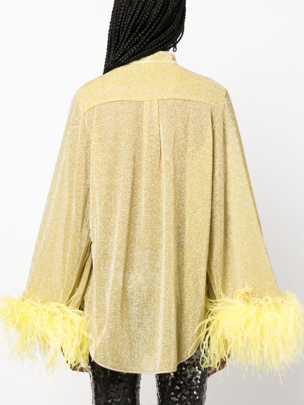 OSEREE SWIMWEAR-LUMIERE PLUMAGE LONG SHIRT-LSF213 CITRON