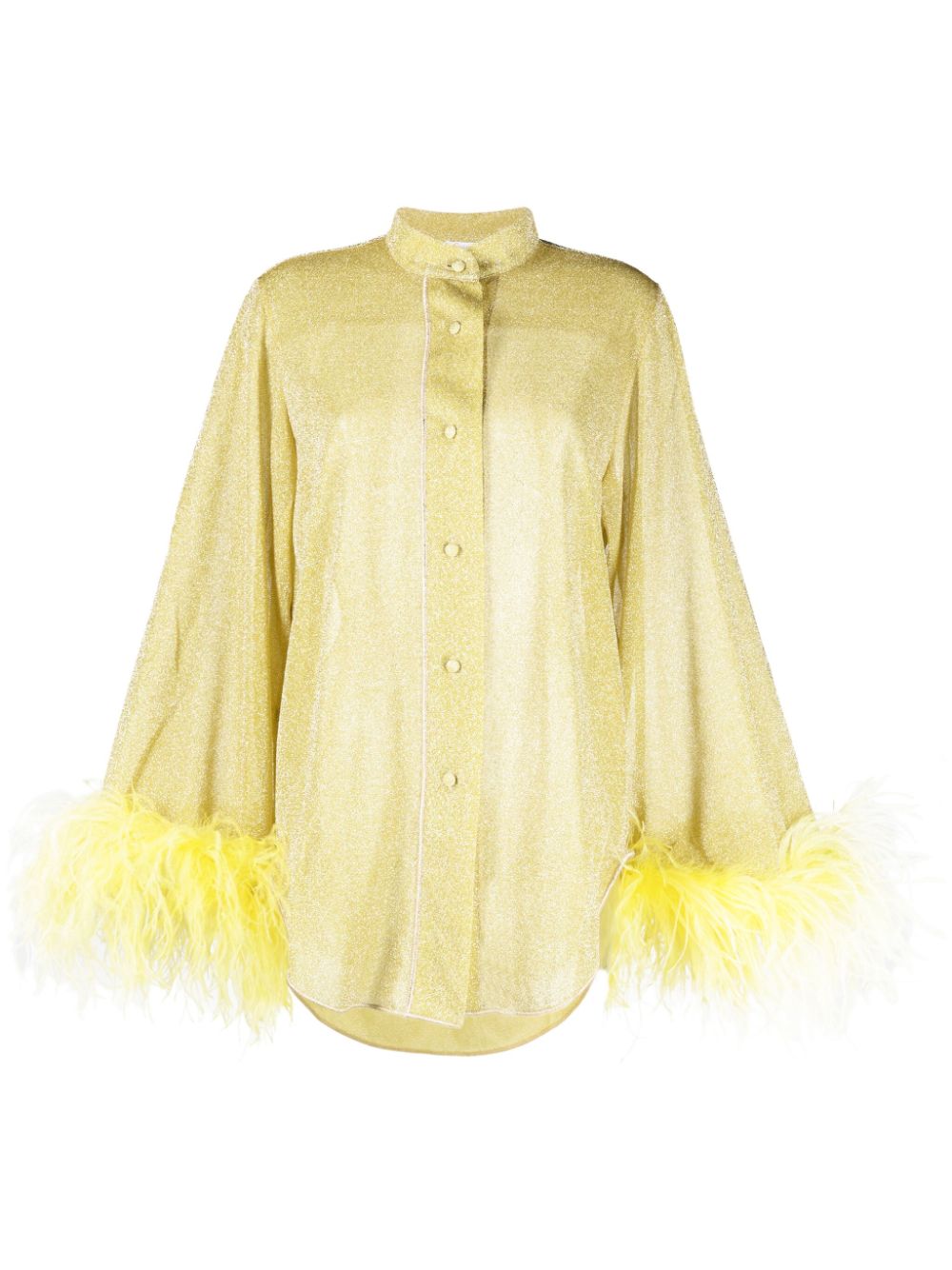 OSEREE SWIMWEAR-LUMIERE PLUMAGE LONG SHIRT-LSF213 CITRON