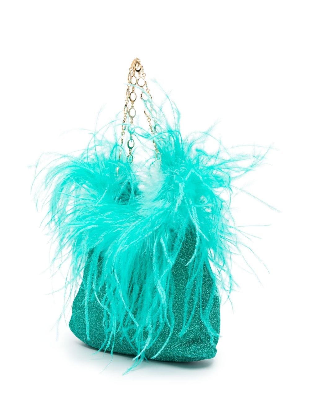 OSEREE SWIMWEAR-LUMIERE PLUMAGE MINI BAG-BGF235 AQUAMARINE