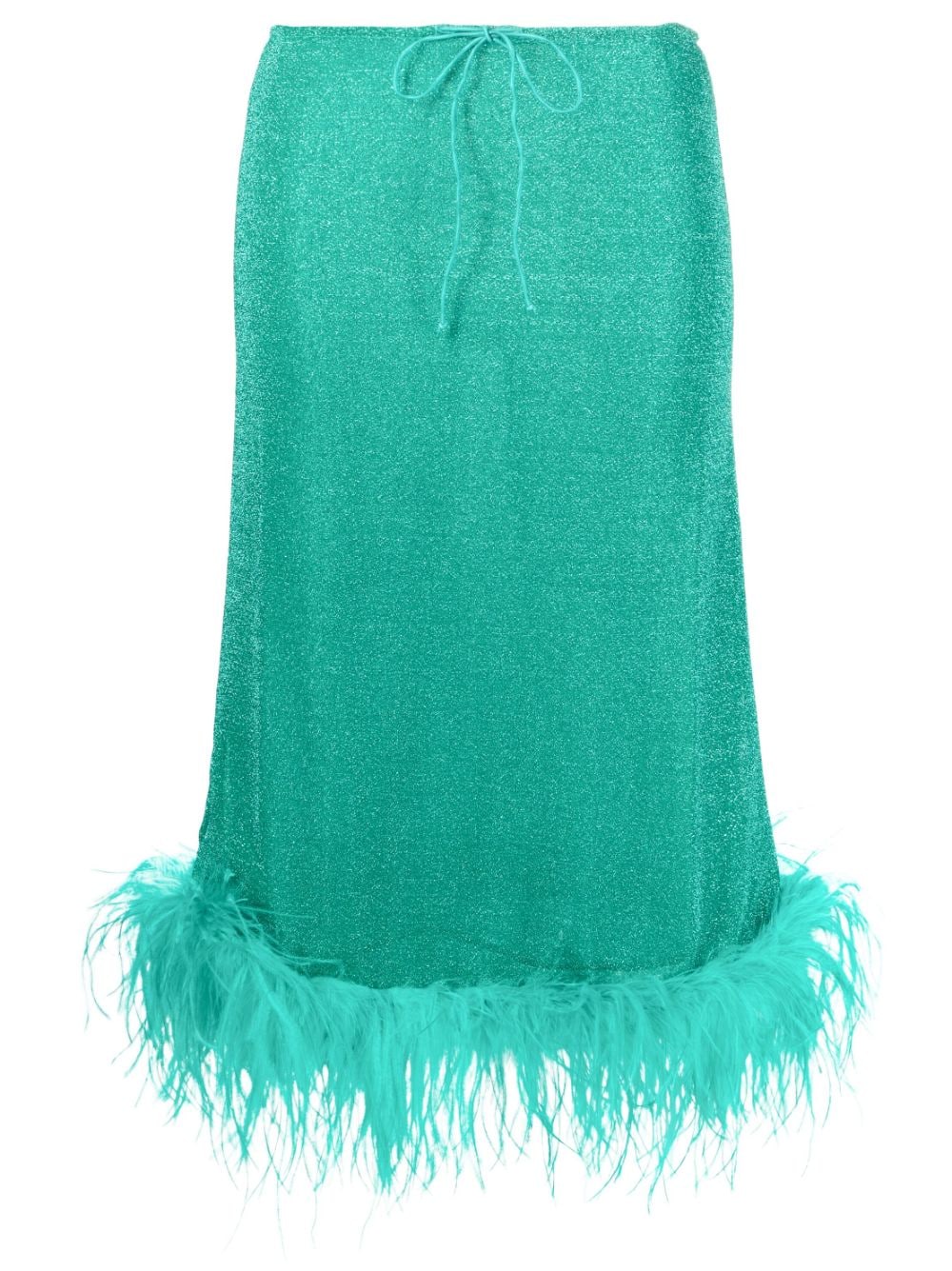 OSEREE SWIMWEAR-LUMIERE PLUMAGE SKIRT-LGF235 AQUAMARINE