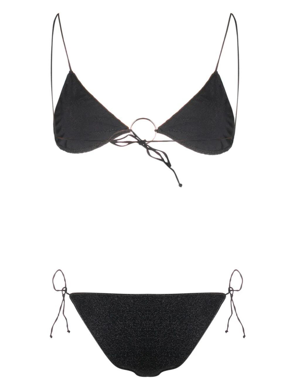 OSEREE SWIMWEAR-LUMIERE RING MICROKINI-LNS249 BLACK