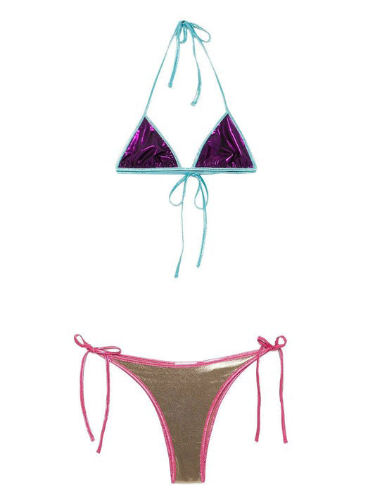 OSEREE SWIMWEAR-METALLIC TRIANGLE SET-
