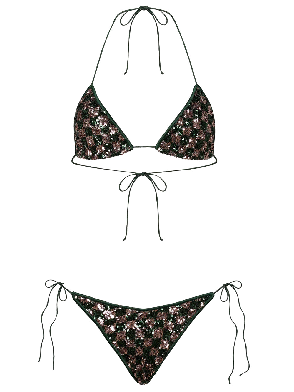 OSEREE SWIMWEAR-SEQUINS CHESS MICROKINI-
