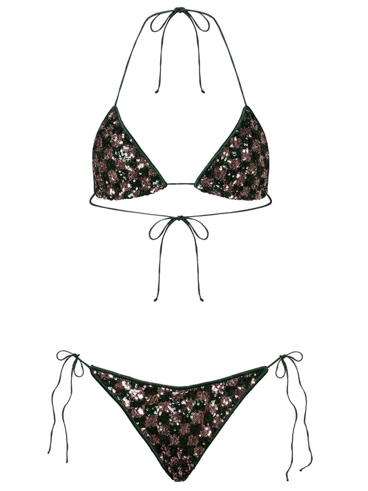 OSEREE SWIMWEAR-SEQUINS CHESS MICROKINI-