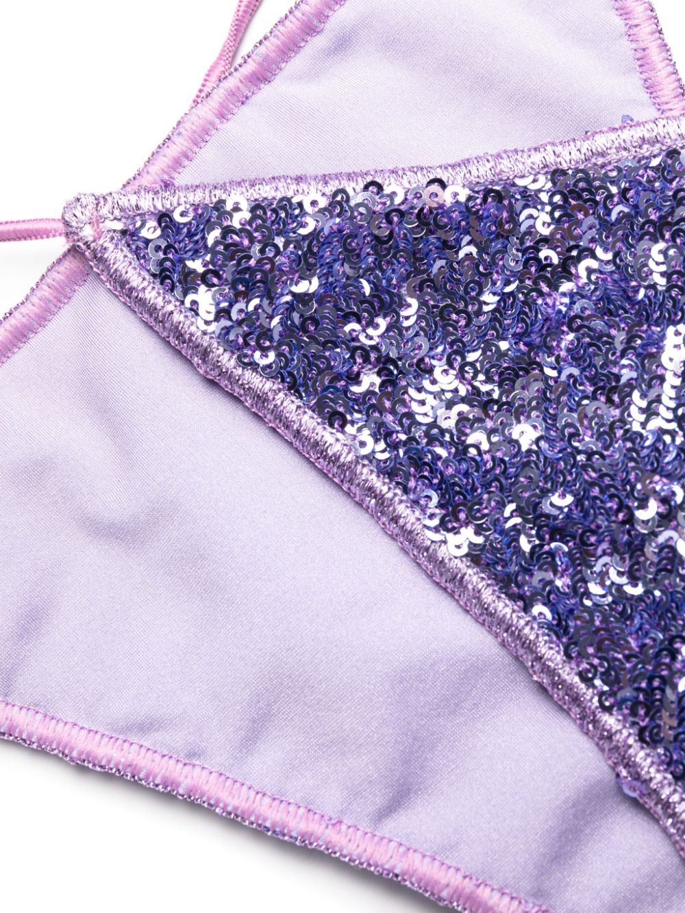 OSEREE SWIMWEAR-SEQUINS CUT OUT BANDANA-PTF235 LILAC