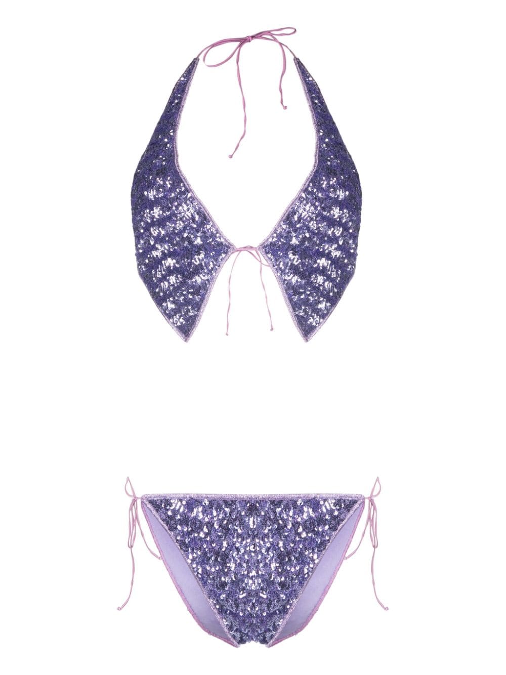 OSEREE SWIMWEAR-SEQUINS CUT OUT BANDANA-PTF235 LILAC