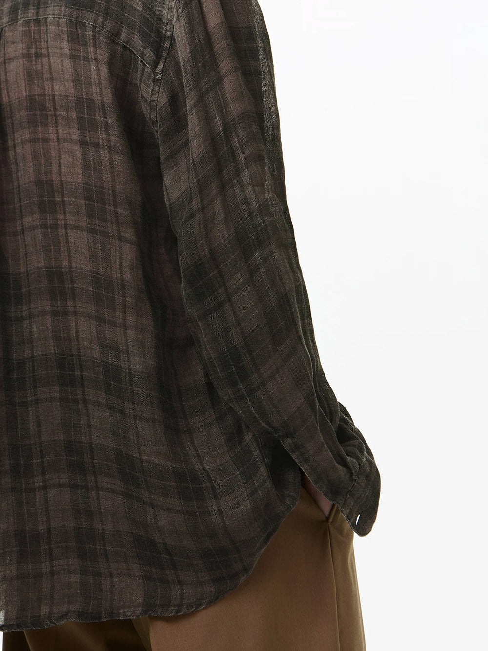 OUR LEGACY-ABOVE SHIRT-M2262AP PENUMBRA CHECK SHEERCOAT LINEN – Dope