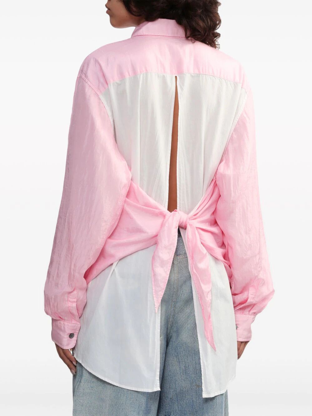 OUR LEGACY-APRON SHIRT-W2242ABC PINK COTTON SILK