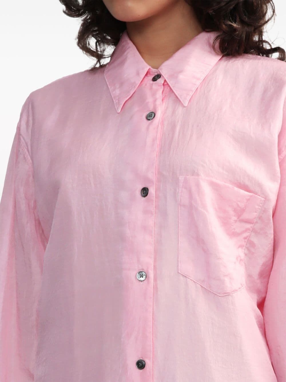 OUR LEGACY-APRON SHIRT-W2242ABC PINK COTTON SILK