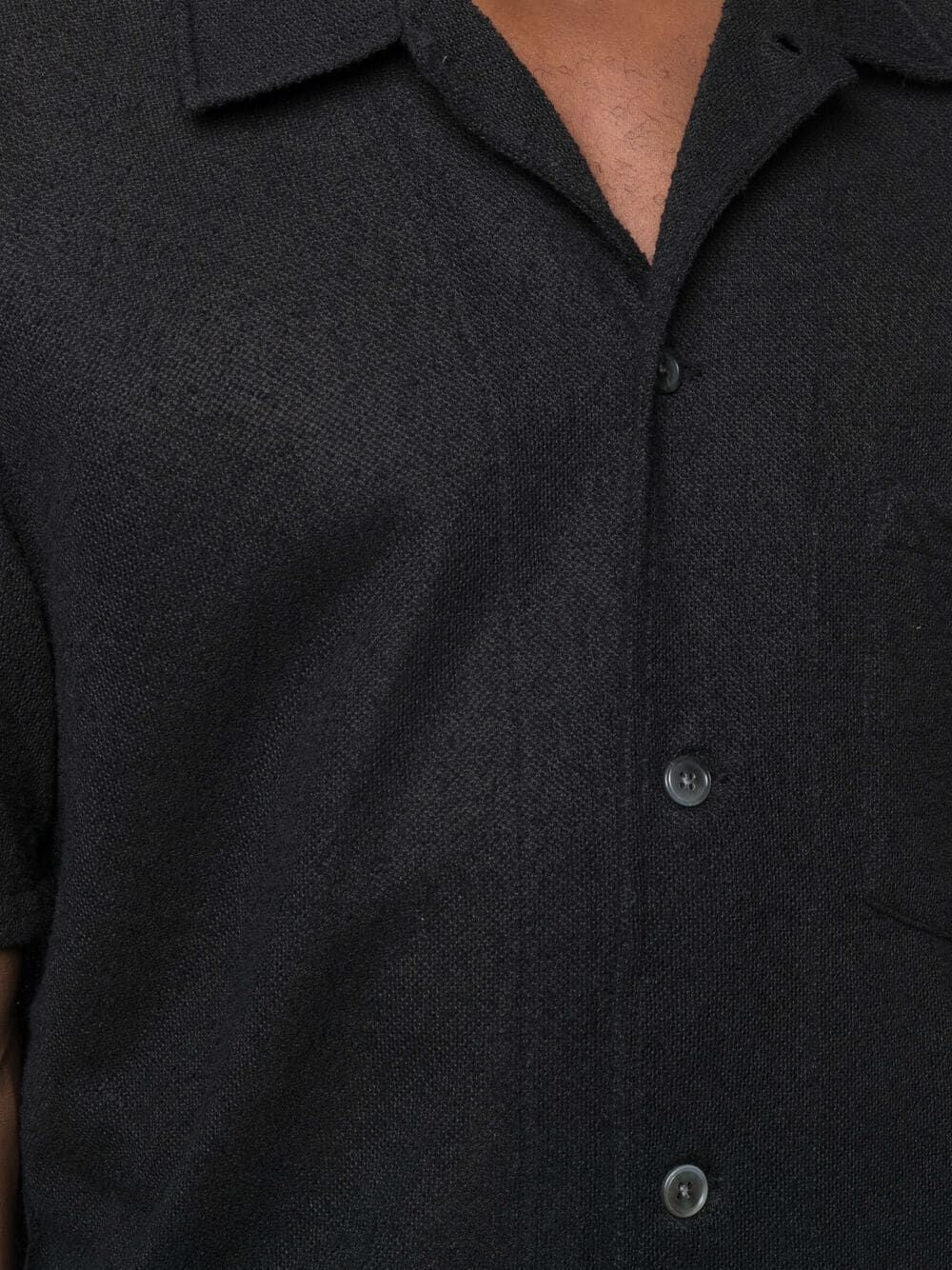 OUR LEGACY-BOX BOUCLE S/S SHIRT-M2202BB BLACK BOUCLE