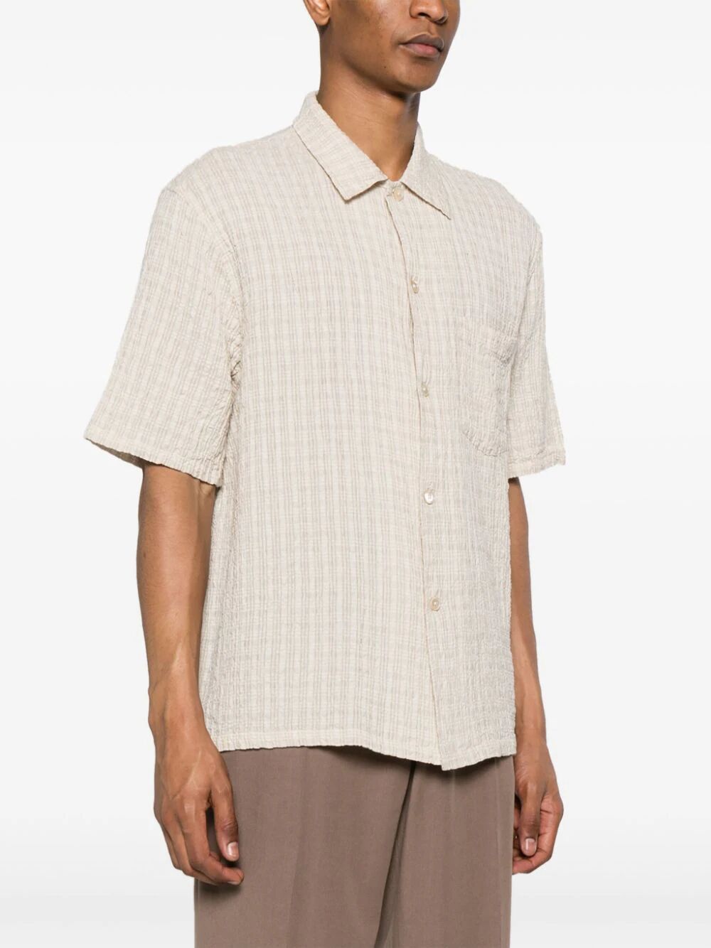 OUR LEGACY-BOX SEERSUCKER S/S SHIRT-M2242BL LIGHT AUTHENTIC SEERSUCKER