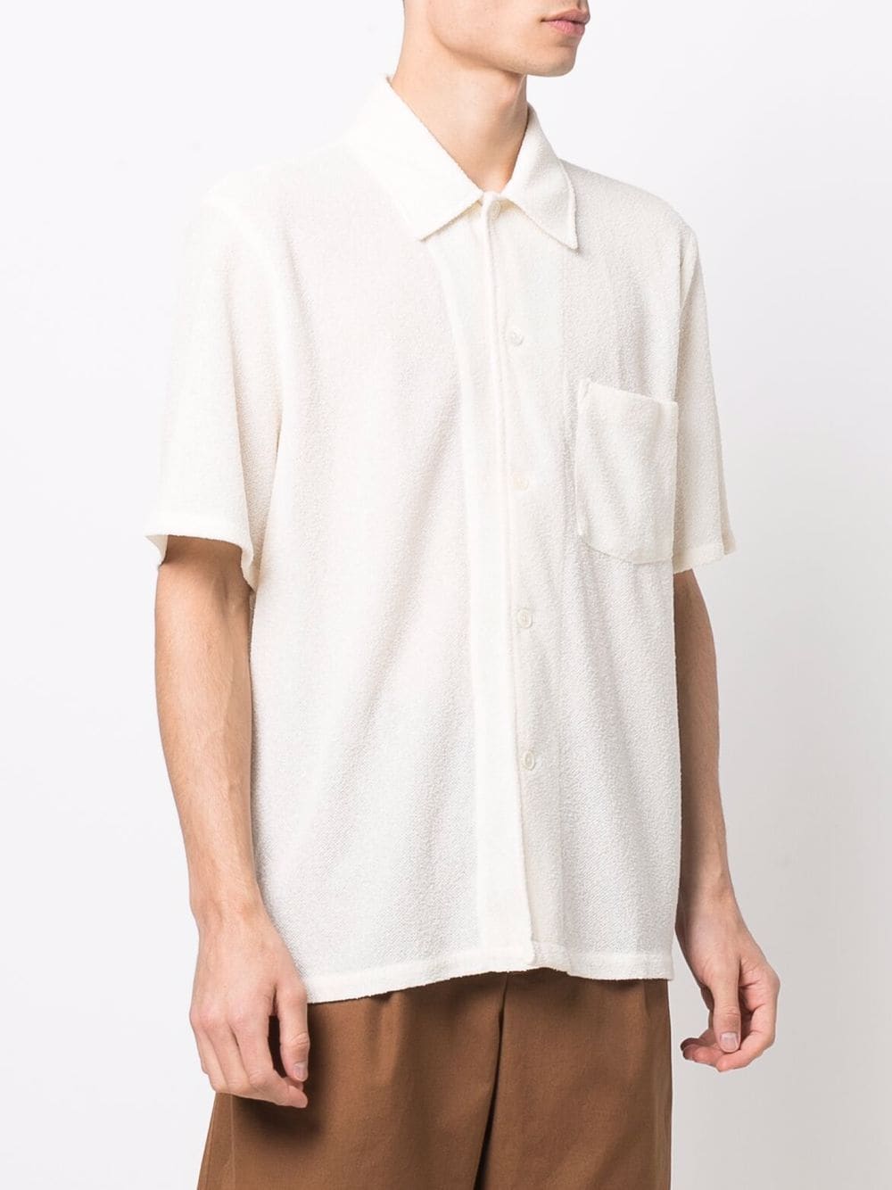 OUR LEGACY-BOX SHIRT SHORTSLEEVE-M2202BO WHITE BOUCLE