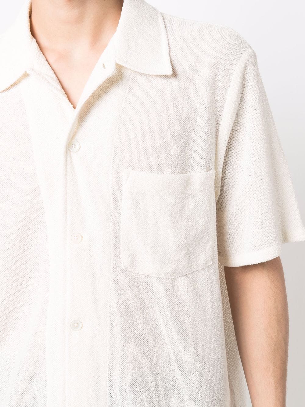 OUR LEGACY-BOX SHIRT SHORTSLEEVE-M2202BO WHITE BOUCLE