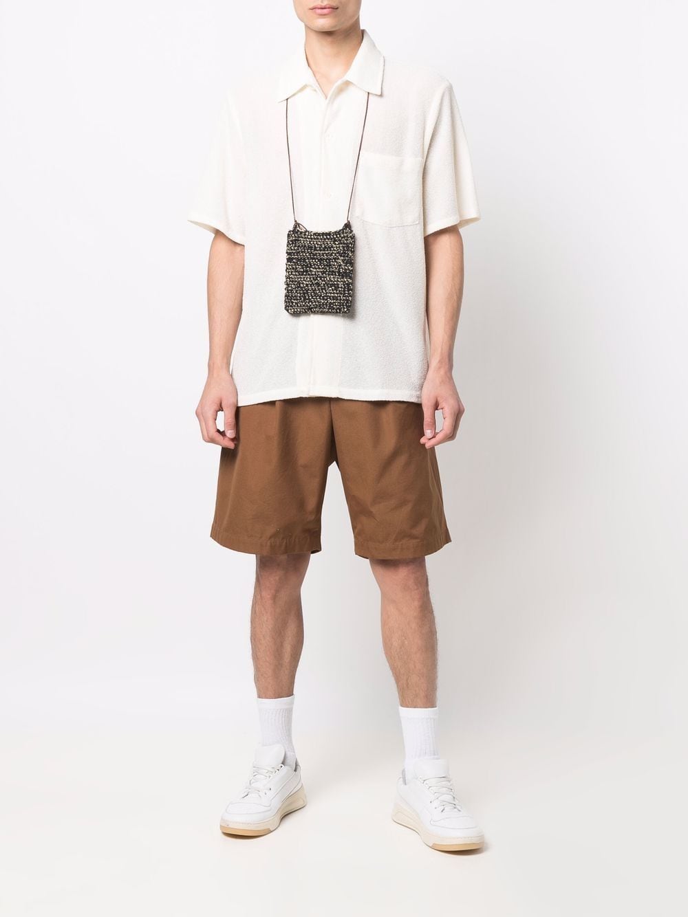 OUR LEGACY-BOX SHIRT SHORTSLEEVE-M2202BO WHITE BOUCLE