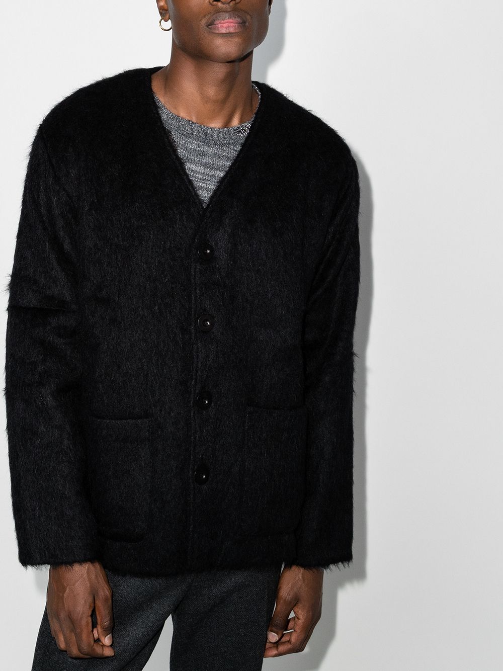 OUR LEGACY-CARDIGAN-M4206CBM BLACK MOHAIR