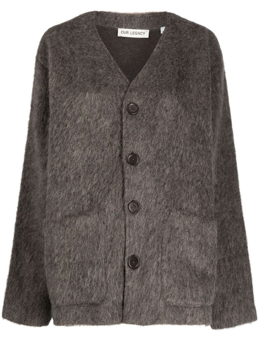 OUR LEGACY-CARDIGAN-W4236CM MOLE GREY MOHAIR