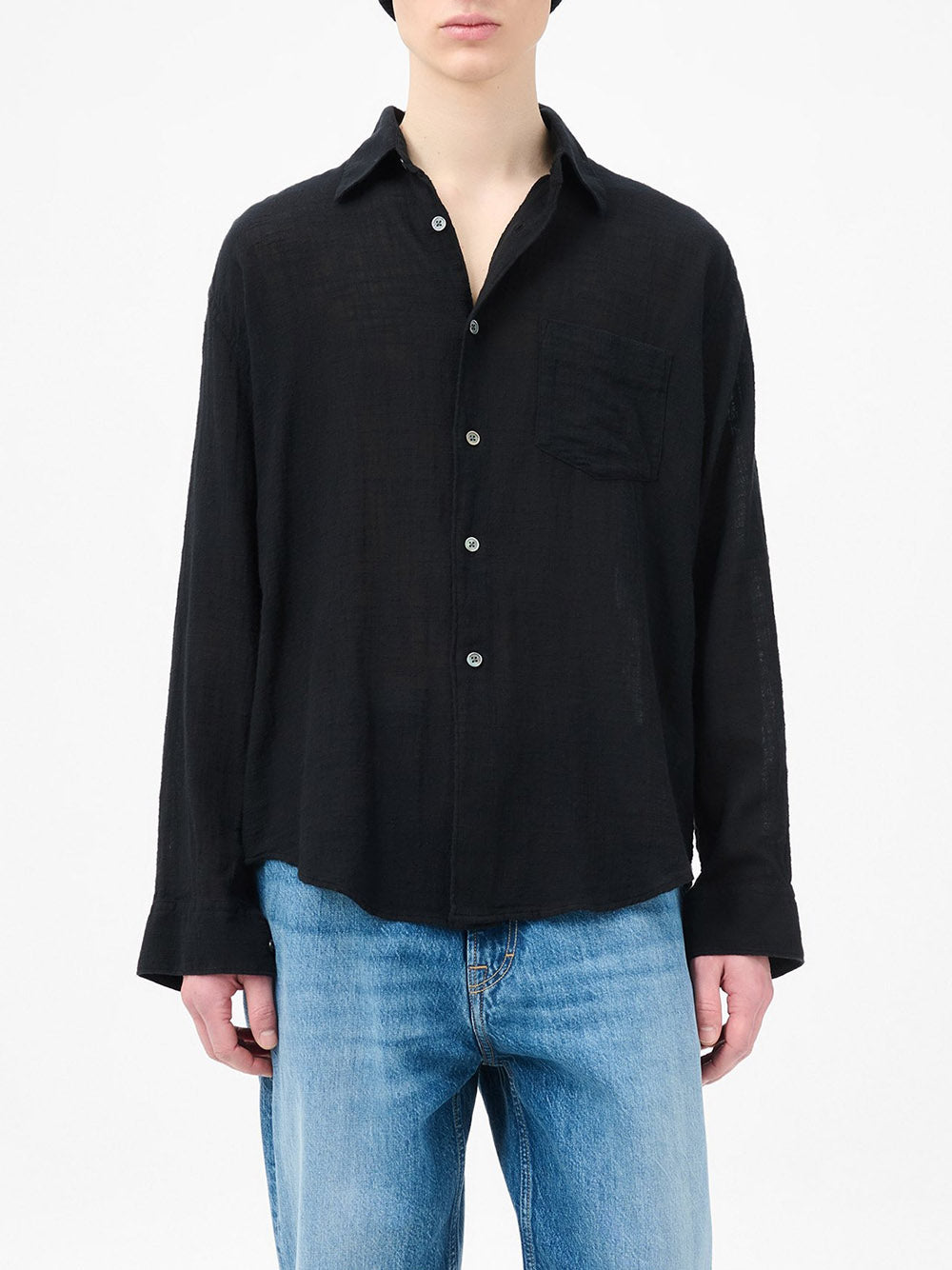OUR LEGACY-COCO SHIRT-M2222CB WASHED BLACK AIR COTTON – Dope