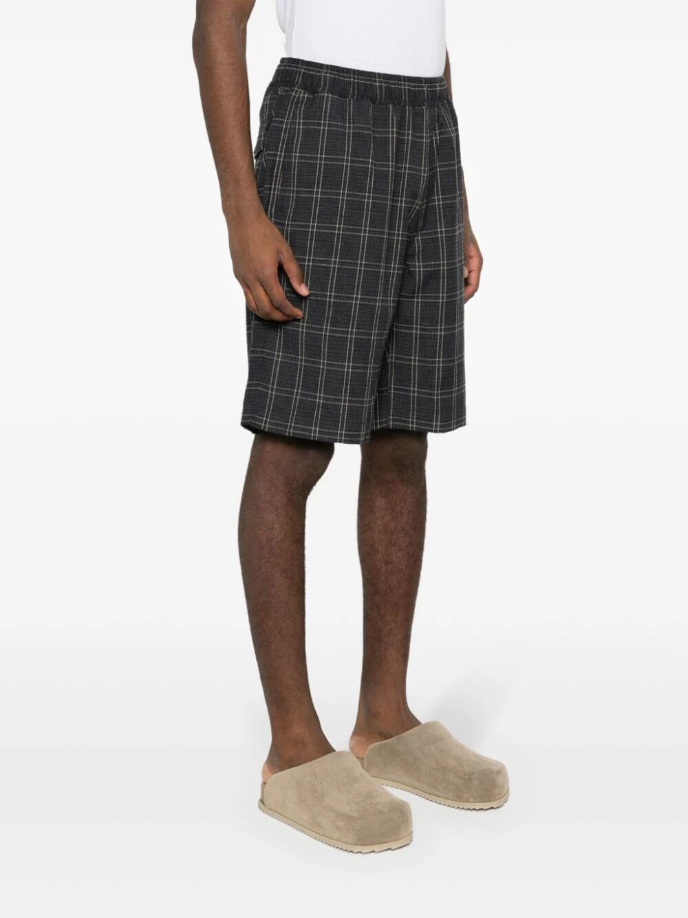 OUR LEGACY-DRAPE CHECK SHORTS-M2244DN DINNER DATE CHECK