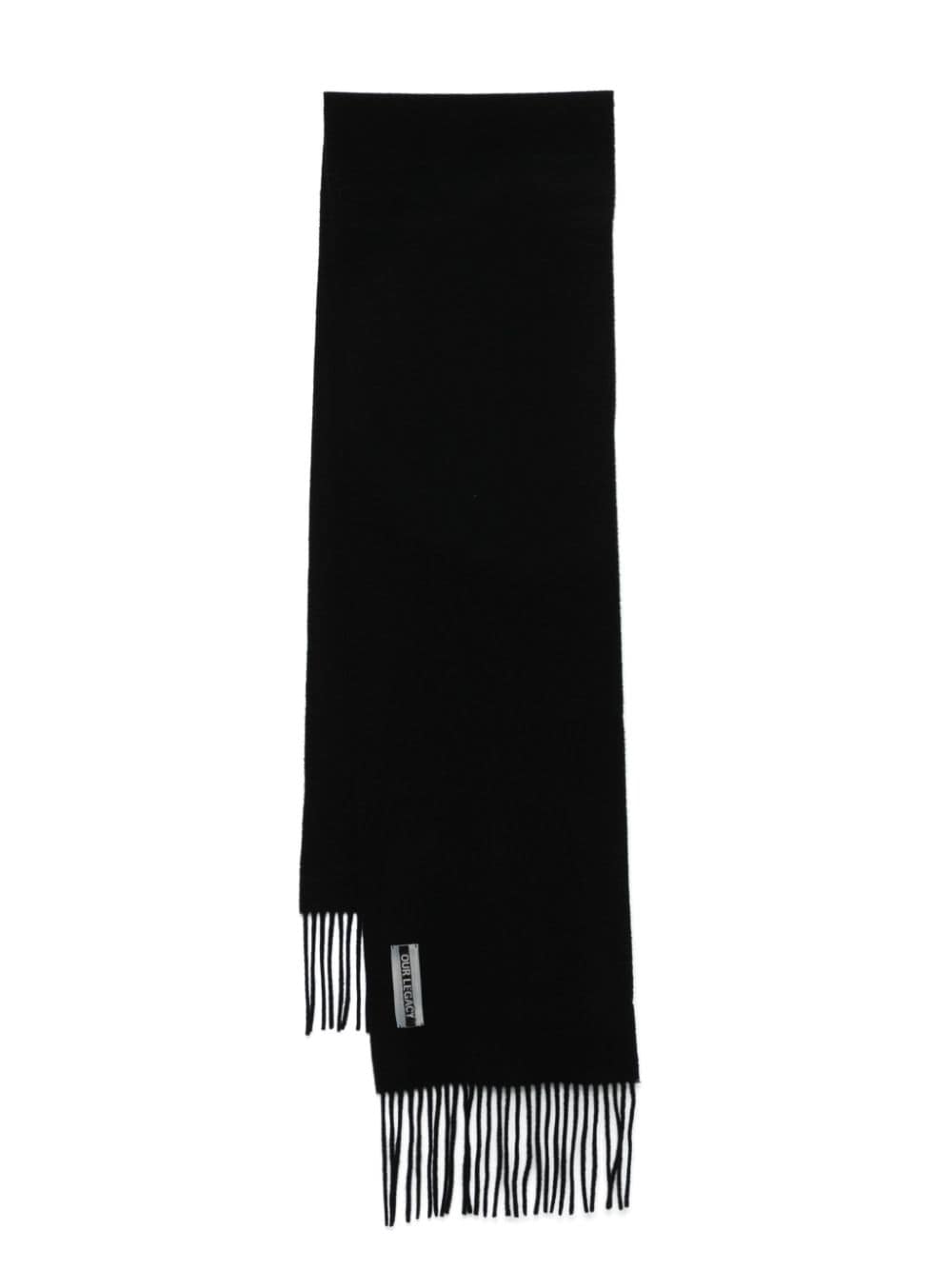 OUR LEGACY-ESTATE SCARF-A4248EAB BLACK DOUBLE WOOL