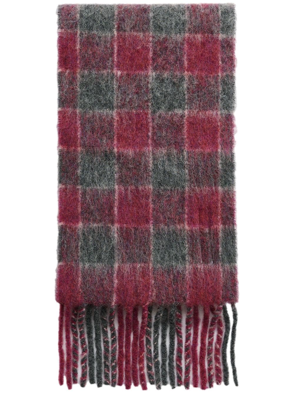 OUR LEGACY-ESTATE SCARF-A4248EPG PINK FUZZY ALPACA CHECK