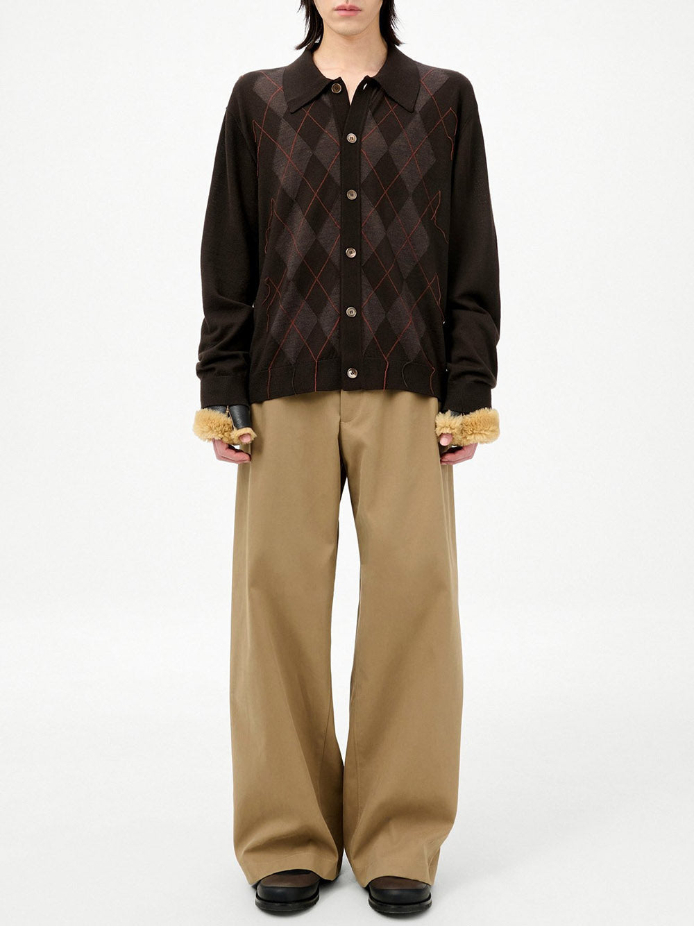 OUR LEGACY-EVENING POLO-M4253EP PUB ARGYLE FINE WOOL – Dope