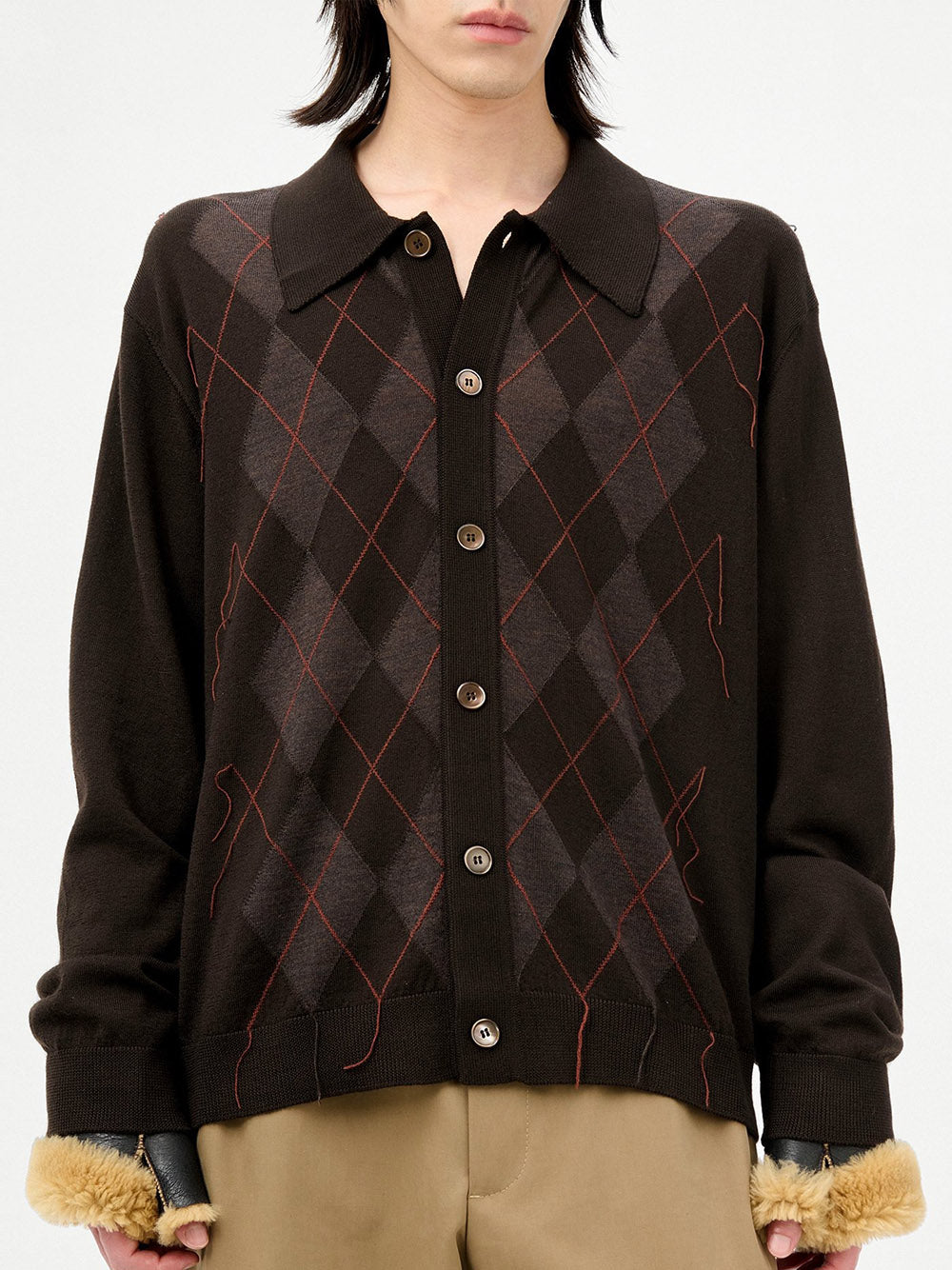 OUR LEGACY-EVENING POLO-M4253EP PUB ARGYLE FINE WOOL – Dope