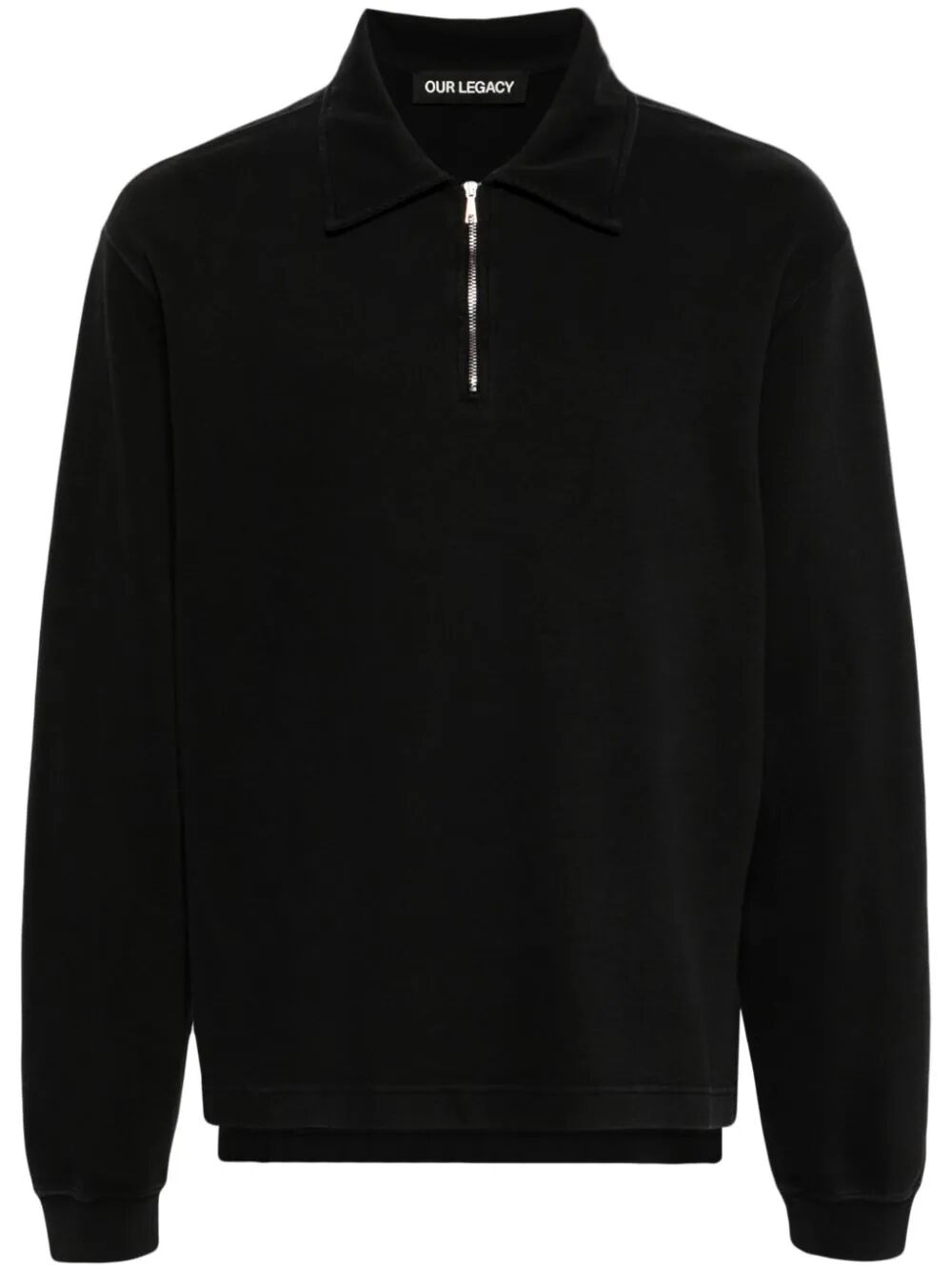 OUR LEGACY-LAD SWEATSHIRT-M2246LW WORN BLACK ATHLETIC RIB