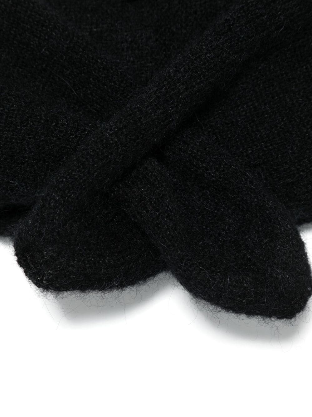 OUR LEGACY-MINIATURE SCARF-A4248MF BLACK FUZZY ALPACA