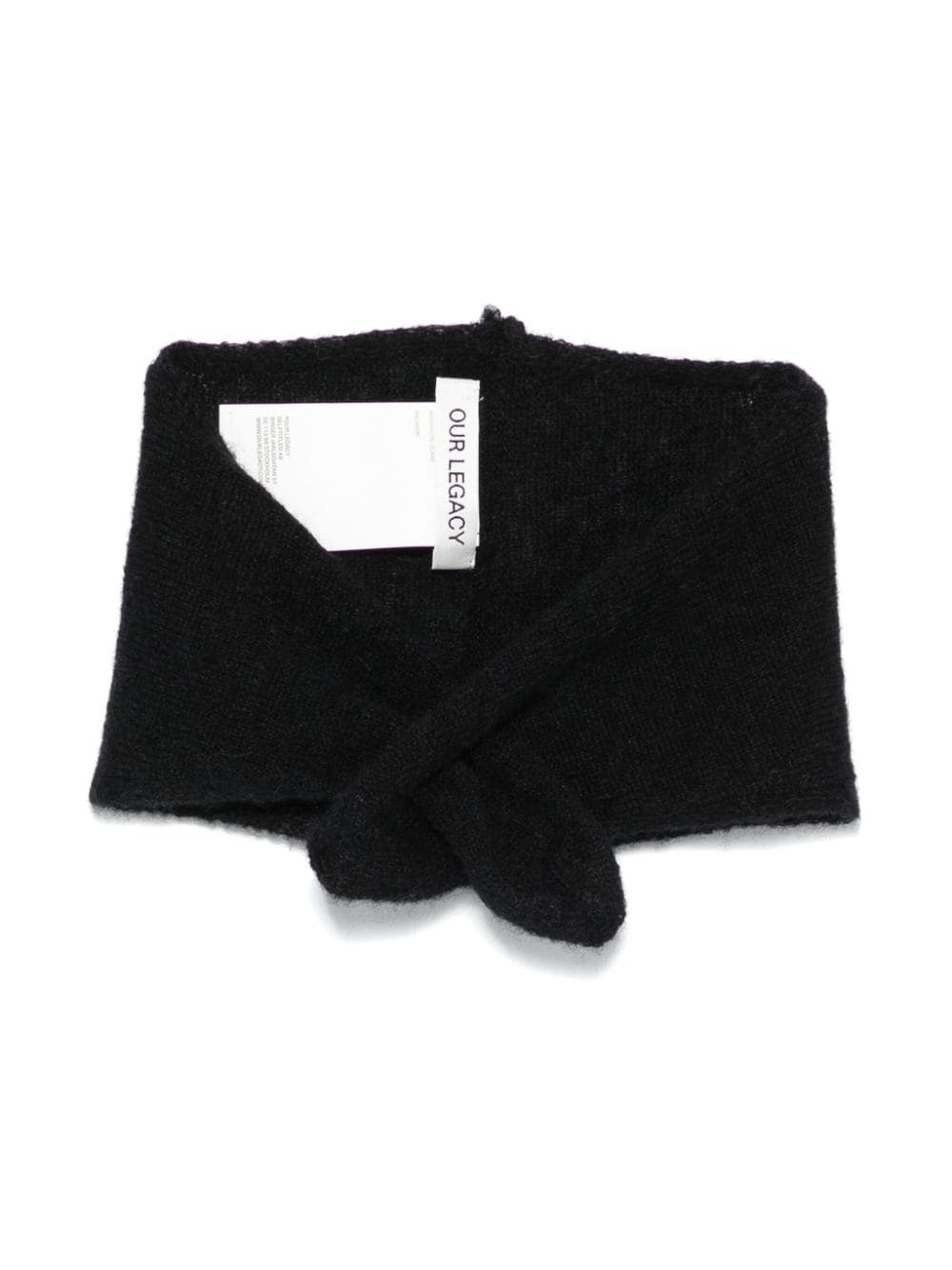 OUR LEGACY-MINIATURE SCARF-A4248MF BLACK FUZZY ALPACA