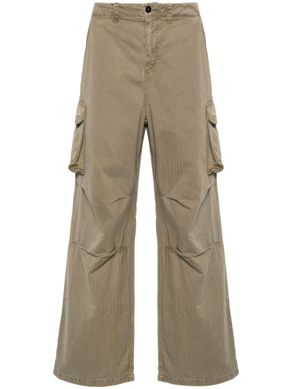 OUR LEGACY-MOUNT CARGO TROUSERS-M2244MU UNIFORM OLIVE HERRINGBONE