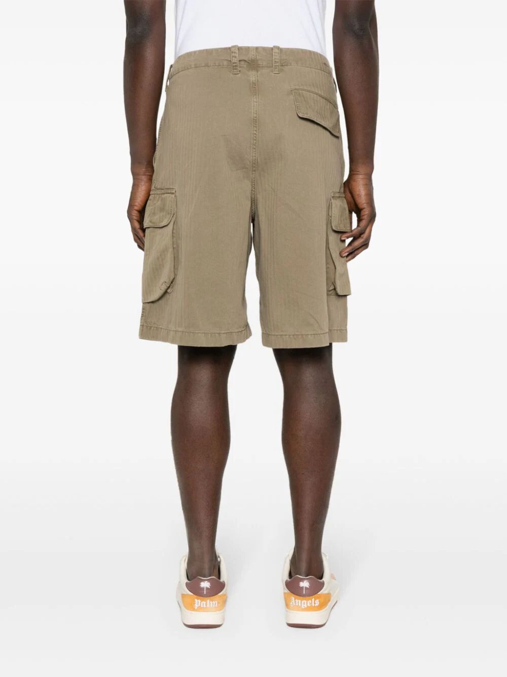 OUR LEGACY-MOUNT SHORTS-M2244MUO UNIFORM OLIVE HERRINGBONE