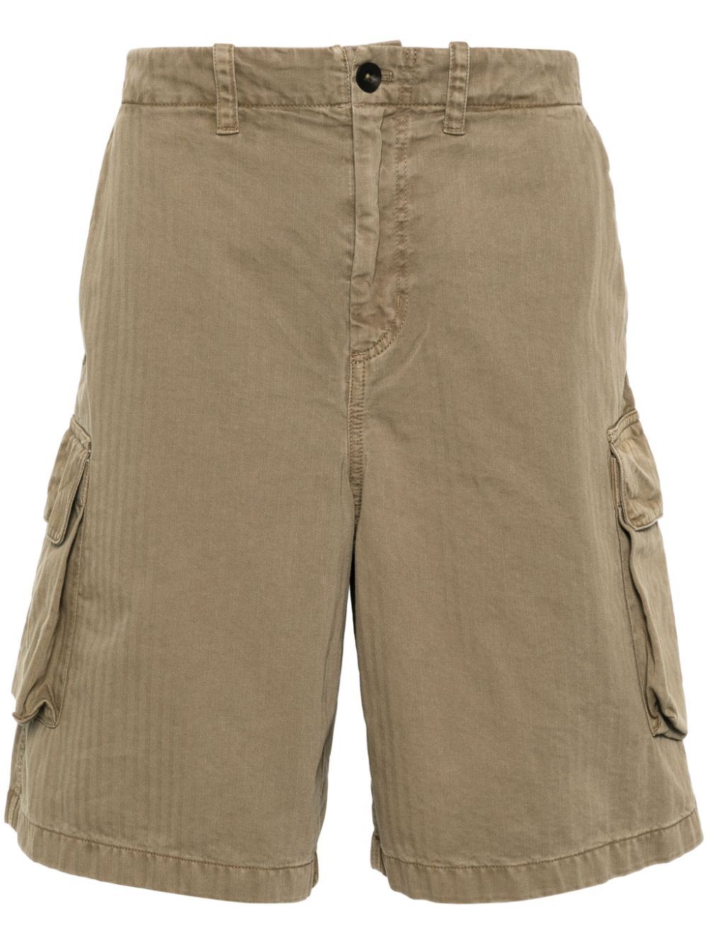 OUR LEGACY-MOUNT SHORTS-M2244MUO UNIFORM OLIVE HERRINGBONE